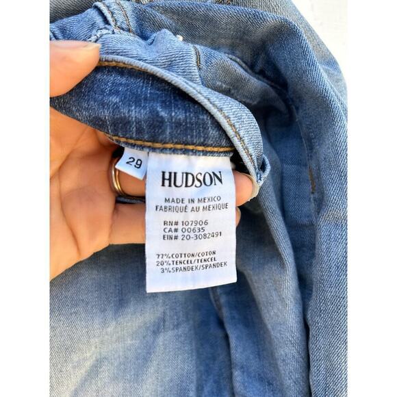 HUDSON Denim Women's Jeans, Raw Hem, Distressed Knees, Size 29 - Picture 5 of 6